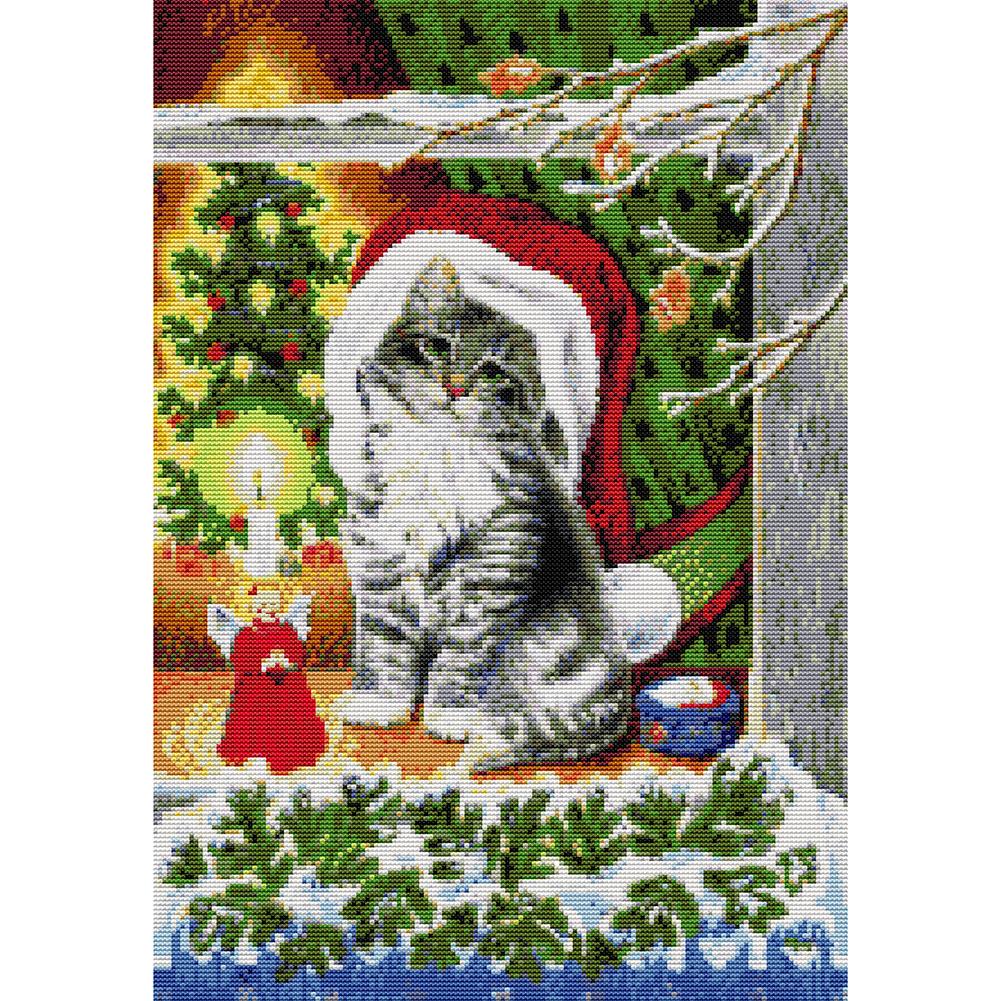 

Cats - 14CT Stamped Cross Stitch - 35x48cm, 501 Original