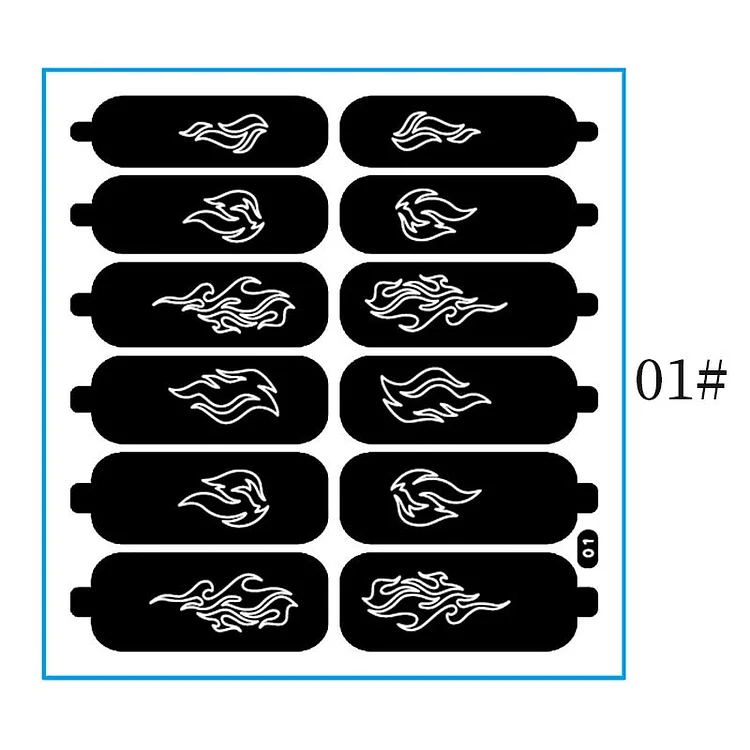 Hollow Leaves Series Nail Stickers Flowers Heart Star Self-adhesive Manicures Sticker For Nail Polish DIY Decorations Tips