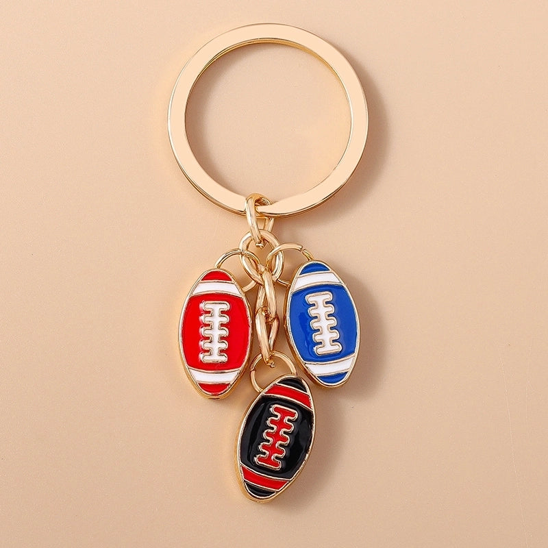 Casual Sports Commute Rugby Alloy Keychain