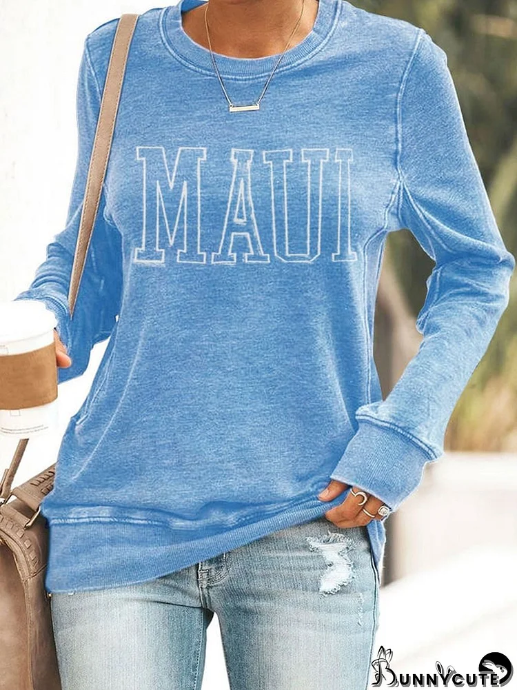 Women's Maui Strong Print Casual Sweatshirt