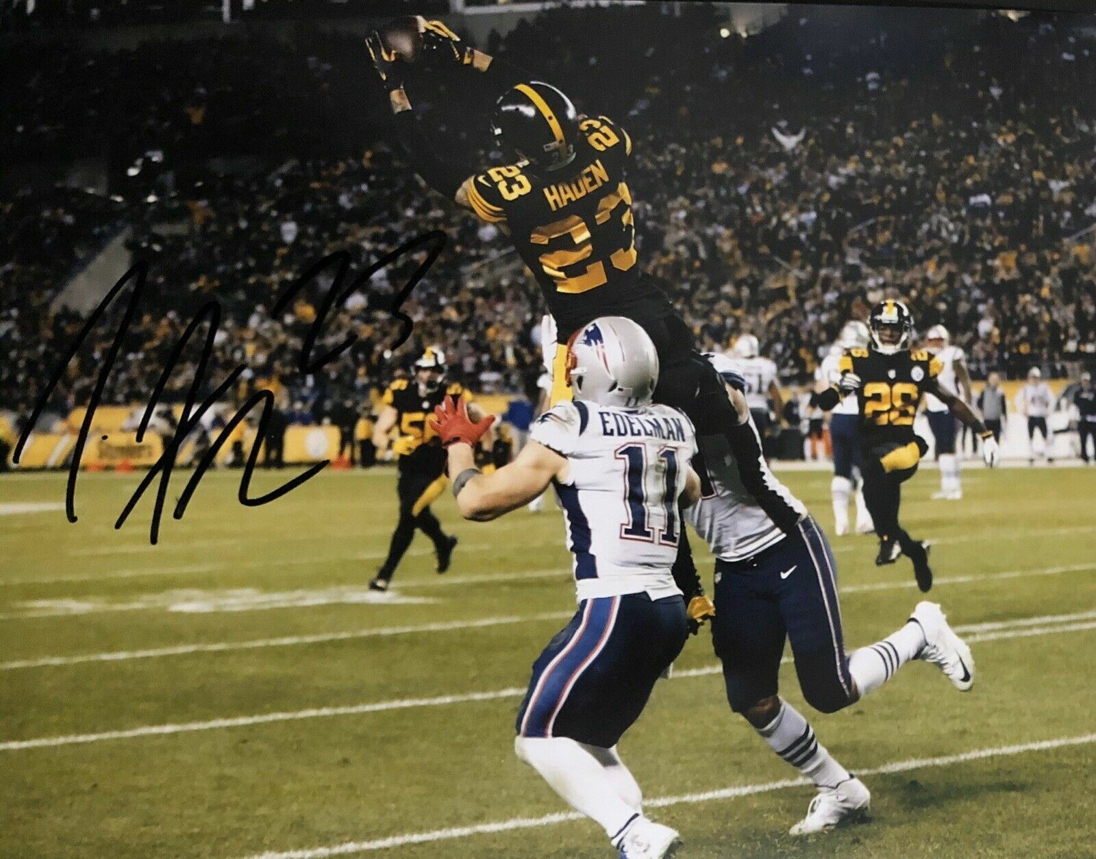 Joe Haden Autographed Signed 8x10 Photo Poster painting ( Steelers ) REPRINT