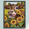 >SALE<Full Embroidery Eco-cotton Thread 11CT Printed Cow Cross Stitch Kit 40x50cm