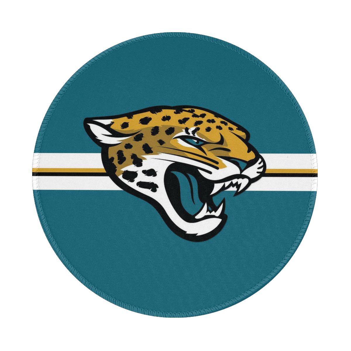 Jacksonville Jaguars Stripes Round Non-Slip Thick Rubber Modern Gaming Mousepad