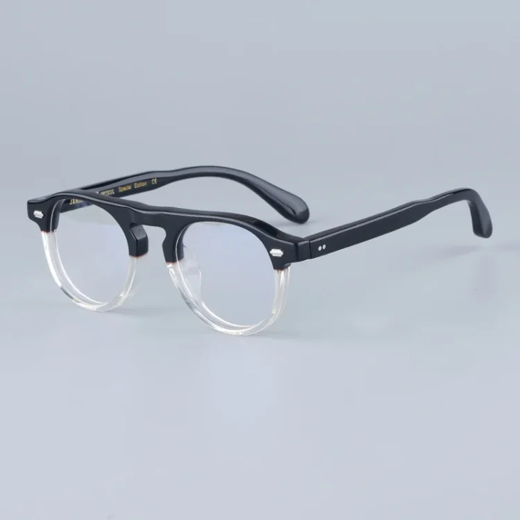 Oval Designer Thick Acetate Eyeglasses Frames Japanese Style  Unisex Quality  Handmade Glasses