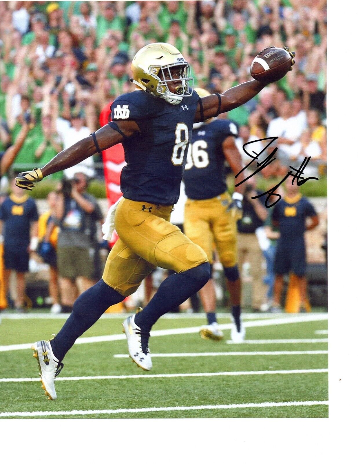 Jafar Armstrong Notre Dame Irish hand signed autographed 8x10 football Photo Poster painting ND#