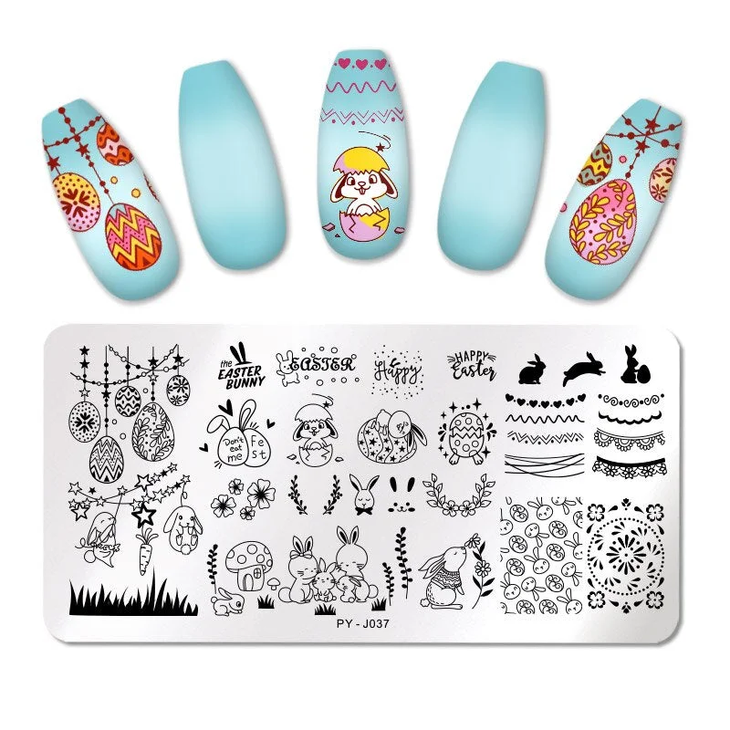 PICT YOU Nail Stamping Plates Animals Stamping Template Stainless Steel Stamping Nail Template Nail Design Stencil Tool-Nail Inspo