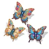 3D Wooden Diamond Art Butterfly Wall Decor Kit - DIY Sparkling Butterfly Craft for Home Decoration