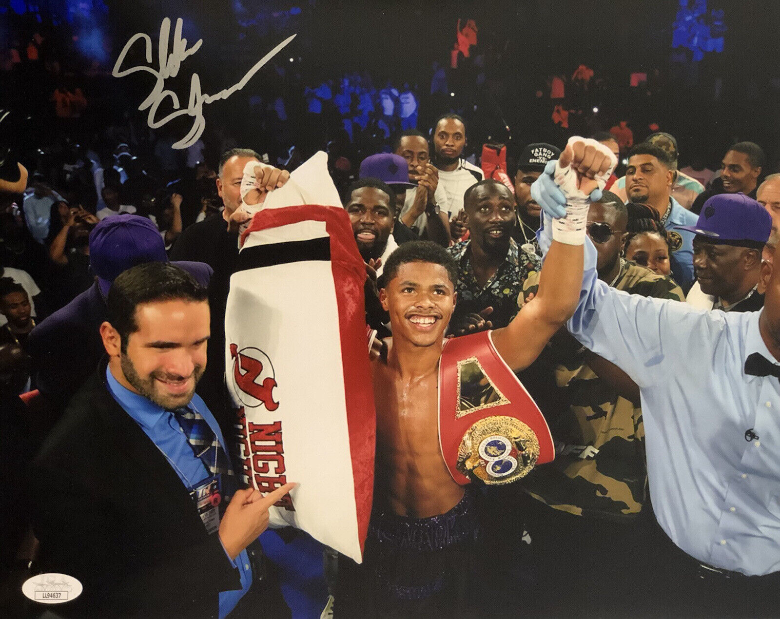 Shakur Stevenson Signed Autographed WBO 11x14 Photo Poster painting Champ JSA