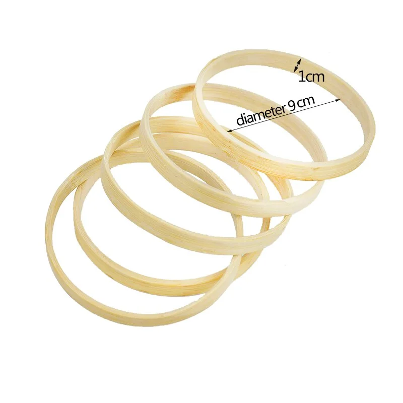 5pcs 9-30cm Catcher Ring Wood Bamboo Circle Embroidery Hoop DIY Art Craft Hanging Flower Wedding Party Wreath Decoration