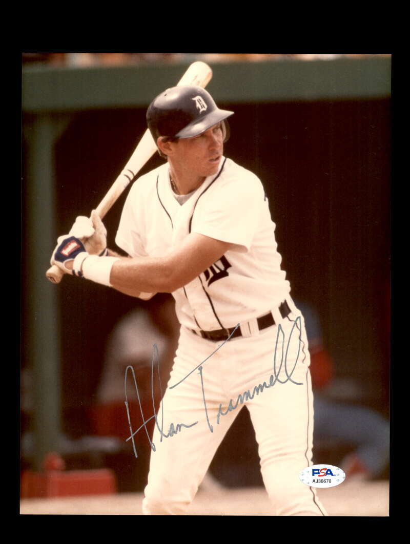 Alan Trammell PSA DNA Coa Signed 8x10 Photo Poster painting Tigers Autograph 5