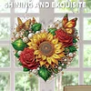 Valentine Day 2D Flat DIY Diamond Art Pendant Diamond Painting Set (Sunflower)