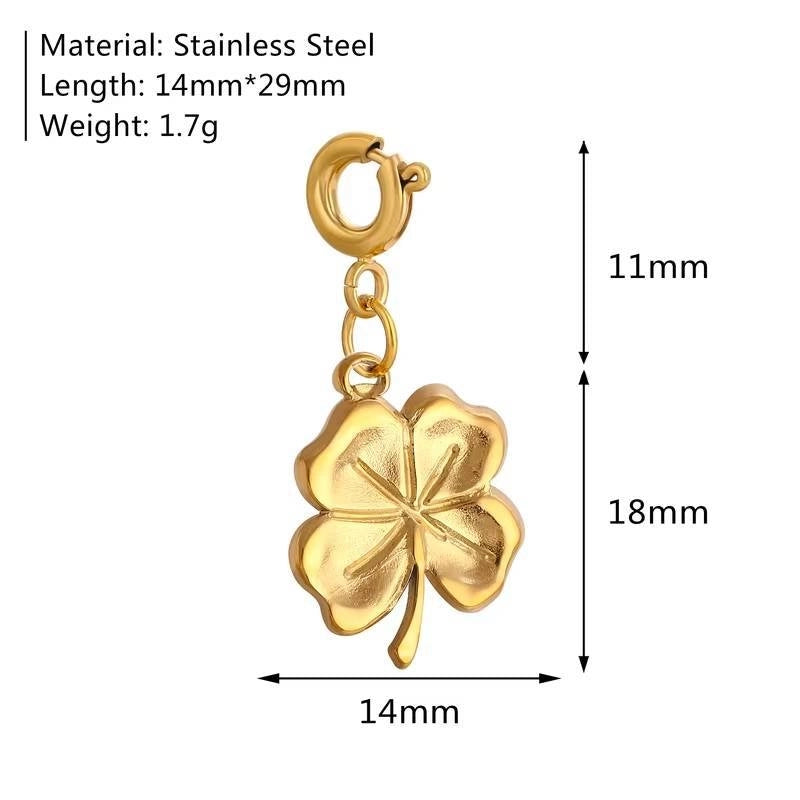 1 Piece 16 * 17mm 18*14mm 304 Stainless Steel Zircon Geometric Heart Shape Butterfly Polished Pendant Jewelry Accessories