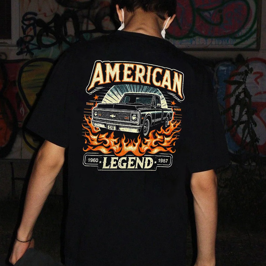 AMERICAN LEGEND Classic Car Print Men's T-shirt