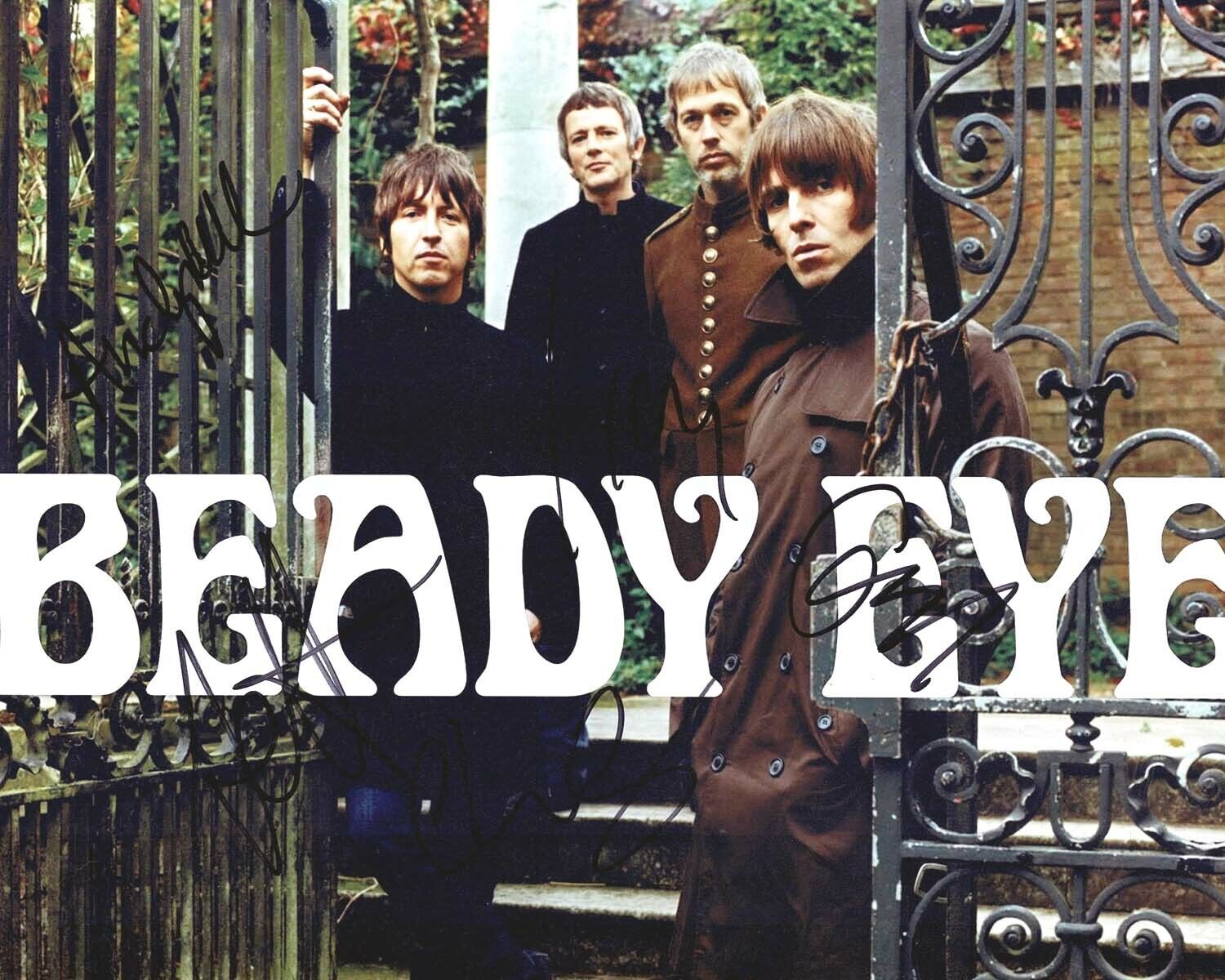 Liam GALLAGHER & Beady EYE BAND SIGNED Autograph RARE 10x8 Photo Poster painting AFTAL COA