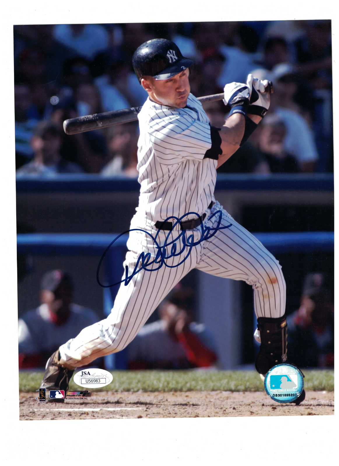 Derek Jeter New York Yankees Signed 8x10 Photo Poster painting JSA Certified