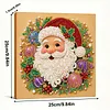 (25x25cm)DIY Pearl Painting Xmas Framed Handmade Pearl Material Art Kit Living Room Decor