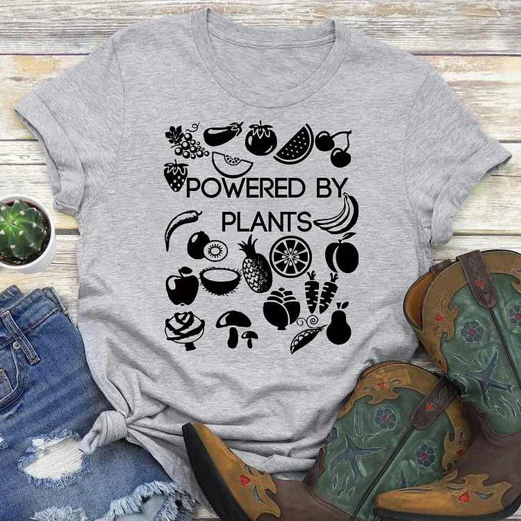 Powered by Plants  T-Shirt Tee-04538-Annaletters
