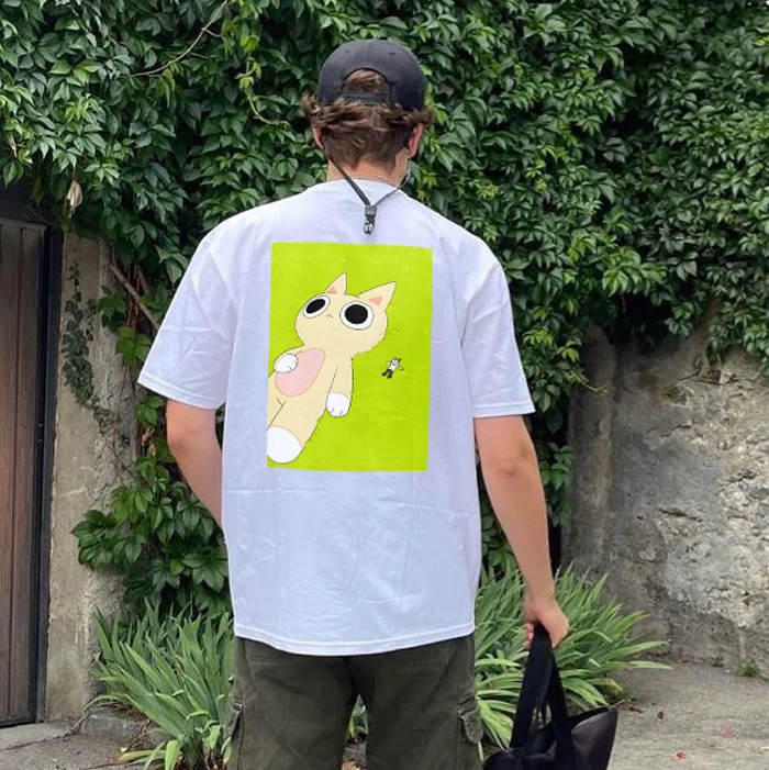 Cat Lying On The Grass T-shirt