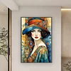 Retro Lady Woman-Full Embroidery 3 Strands 11CT Stamped Cross Stitch-50*75CM-Large Size