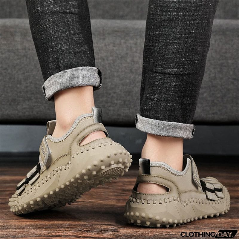 Men's Hollow Out Thick Sole Anti Slip Slingback Sandals