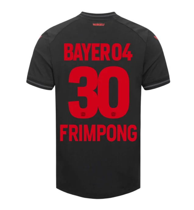 Bayer Leverkusen Jeremie Frimpong 30 Home Trikot 2023-2024