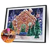 Diamond Painting -DIY Round Drill Christmas Gingerbread Shop