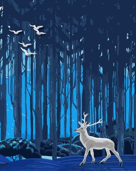 

Grey Deer – Paint By Numbers - 40*50CM, 501 Original
