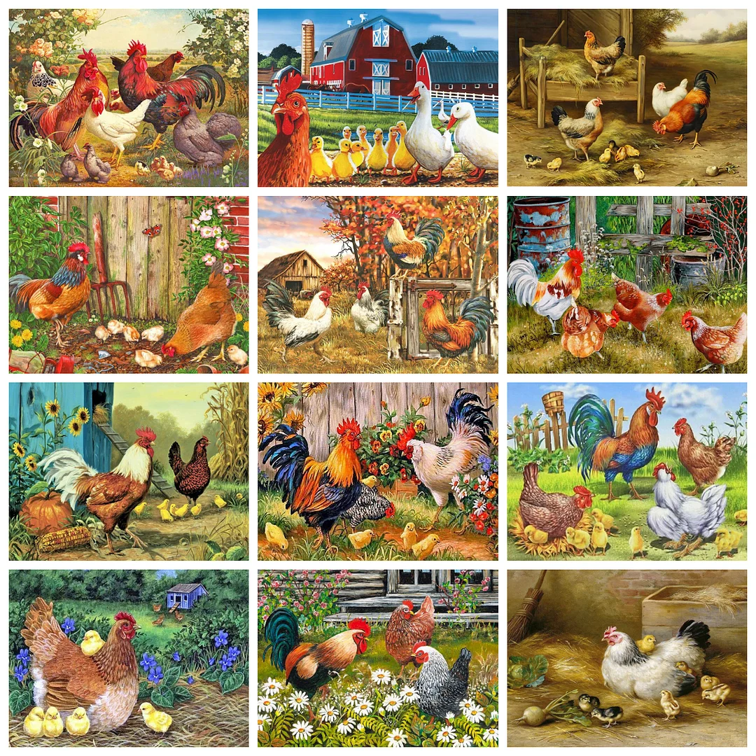 Diamond Painting - Full Round/Square Drill - Rooster(30*40 - 50*60cm)