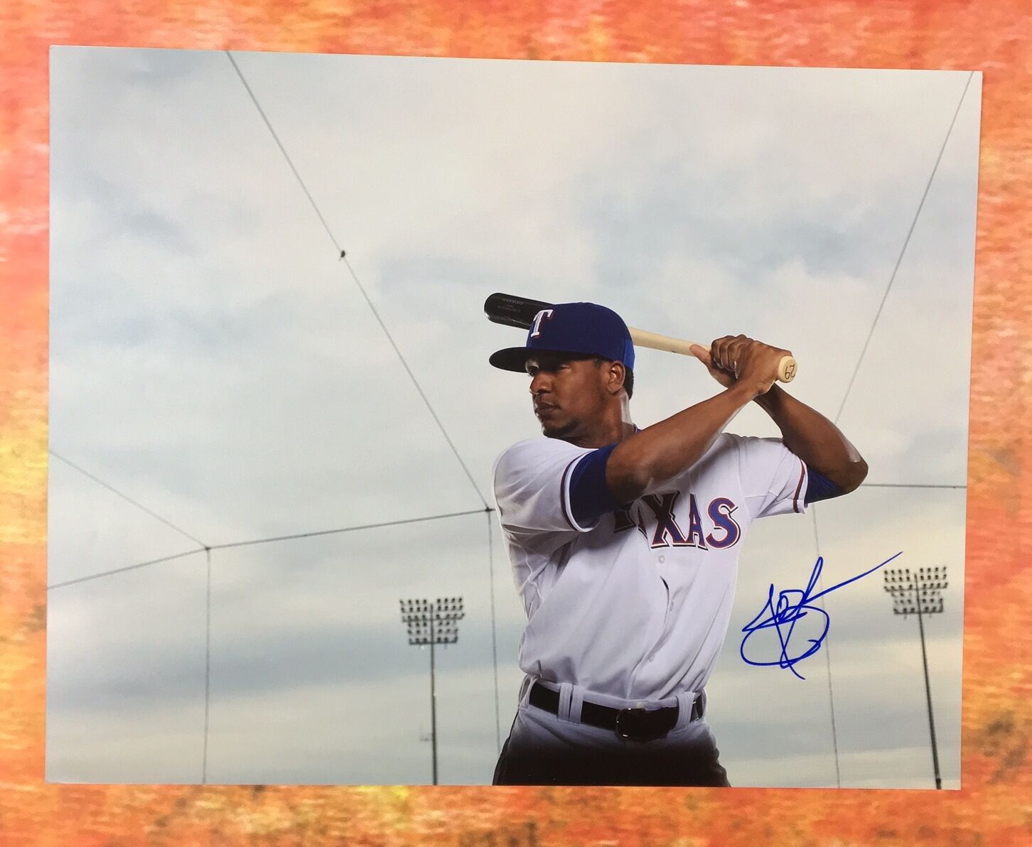 GFA Texas Rangers * JULIO BORBON * Signed 11x14 Photo Poster painting COA