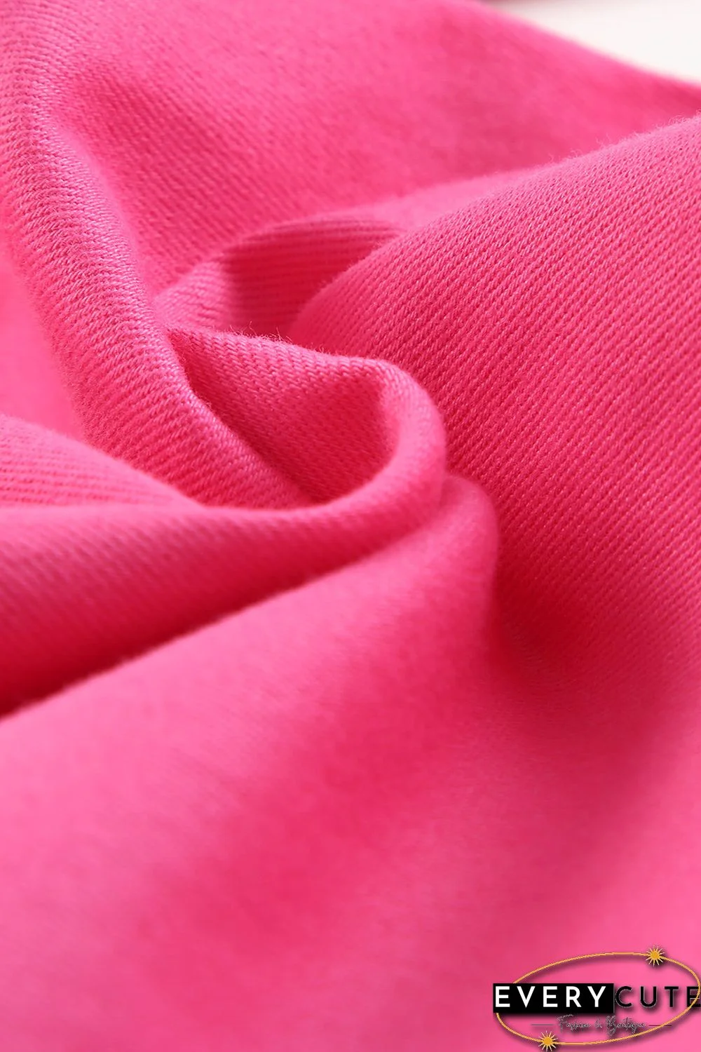 Pink Bell Bottom Denim Pants