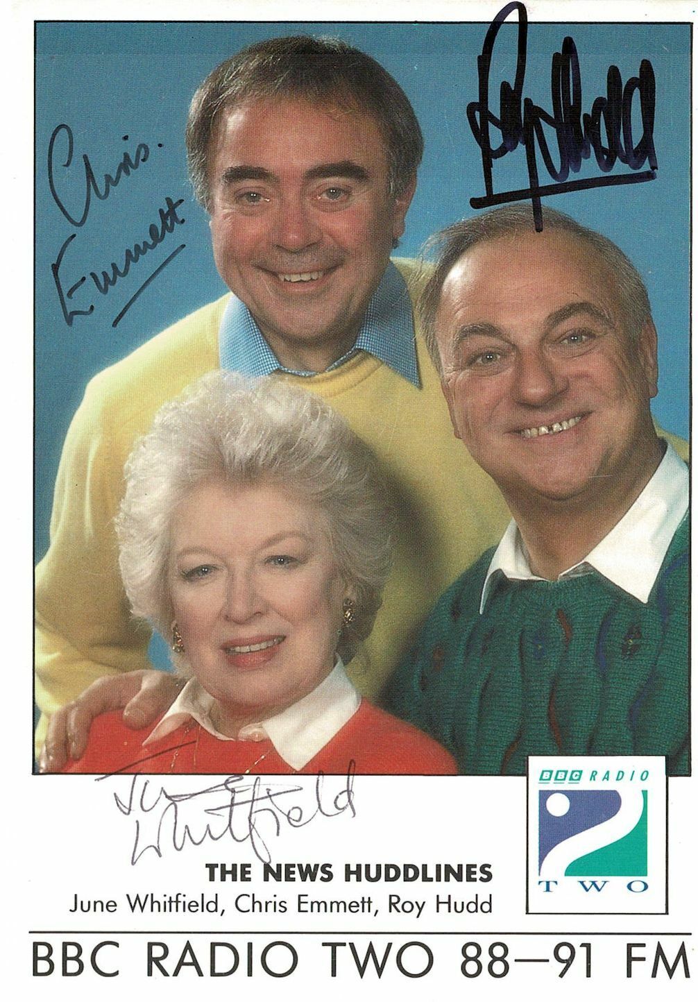 June Whitfield, Chris Emmett, Roy Hudd signed Photo Poster painting! AMCo! 14261