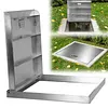 [US Local Warehouse] Stainless Steel Manhole Cover 26.97x23.62in Access Hatch Door with Handle Septic Tank Lid for Cellars Basement Patio Yard Window Well