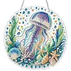 Jellyfish DIY Rhinestone Diamond Painting Pendant 25x25cm Double Sided