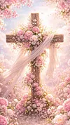 Luxury AB Velvet Diamond Painting Kit - Floral Cross