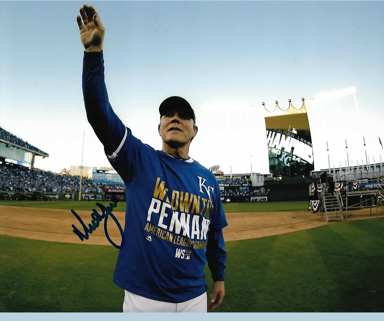 NED YOST signed autographed WORLD SERIES KANSAS CITY ROYALS 8X10 Photo Poster painting w/ COA