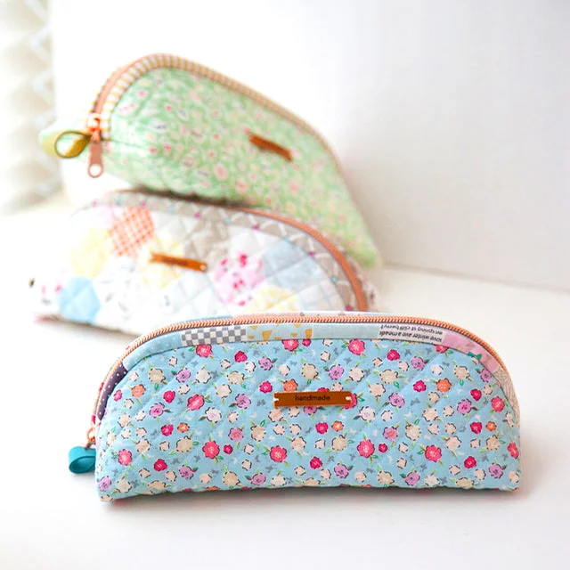 DIY Make Up Bag tutorial/ Pencil Case Template Set - With Instructions