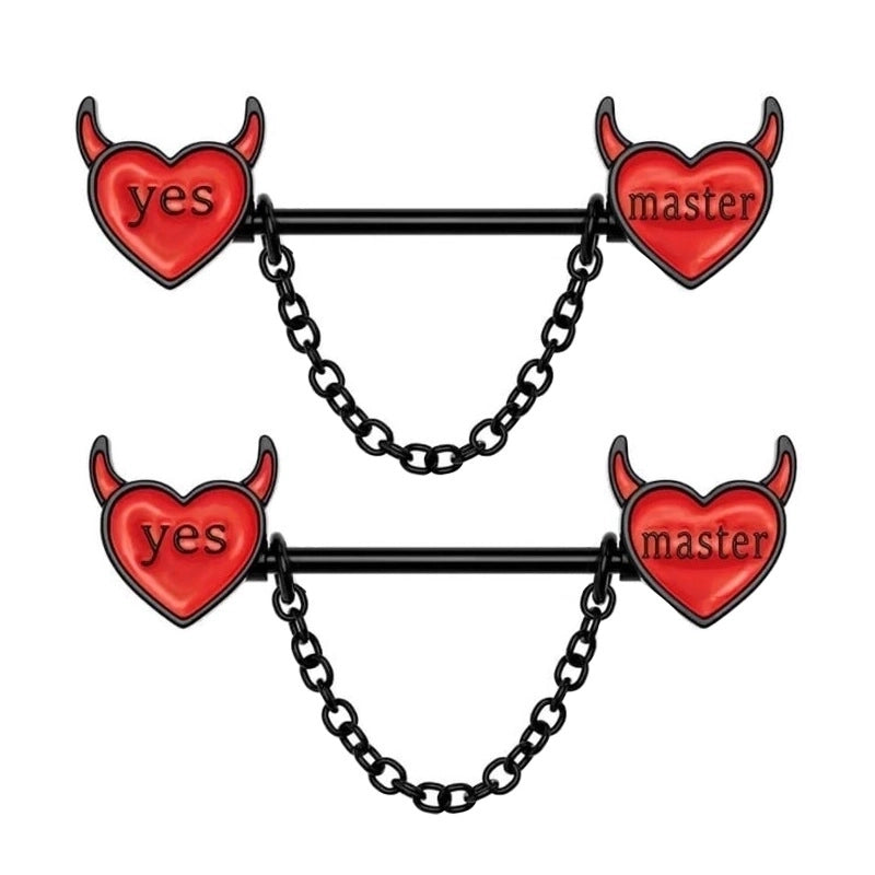 1 Pair Nipple Rings & Studs Minimalist Classic Style Solid Color 304 Stainless Steel Plating Nipple Rings & Studs