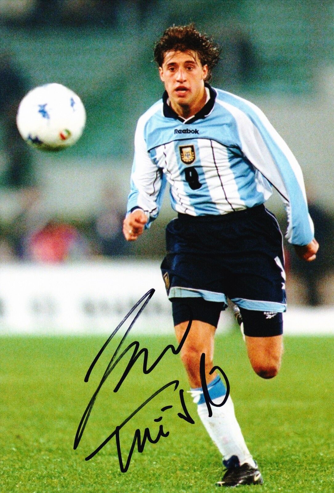 Hernan Crespo Signed 12X8 Photo Poster painting Argentina AFTAL COA (1949)