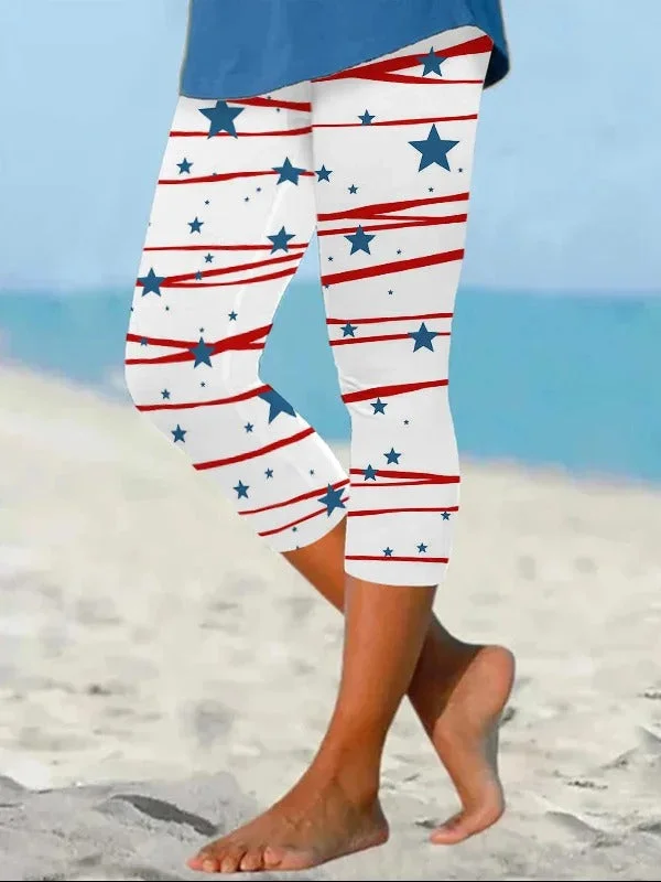 Women's Independence Day 4th Of July Print Leggings socialshop