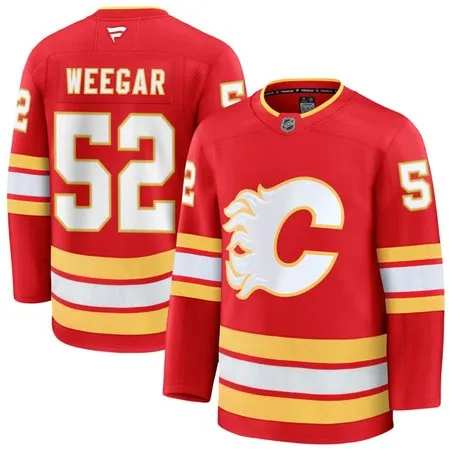 Youth Calgary Flames #52 MacKenzie Weegar  Red Home Jersey