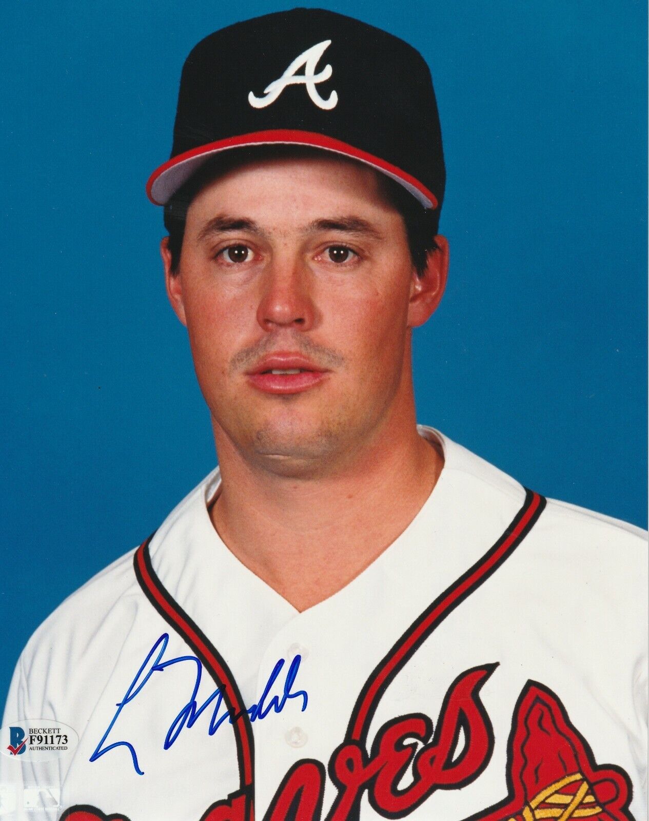 GREG MADDUX Signed Atlanta BRAVES 8X10 Photo Poster painting with Beckett COA