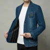Denim cotton blazer jacket