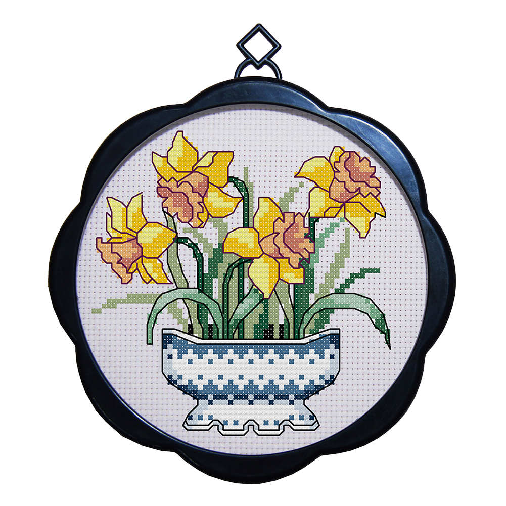 

Flower Grass - 11CT Stamped Cross Stitch - 17*17CM (With Frame), 501 Original