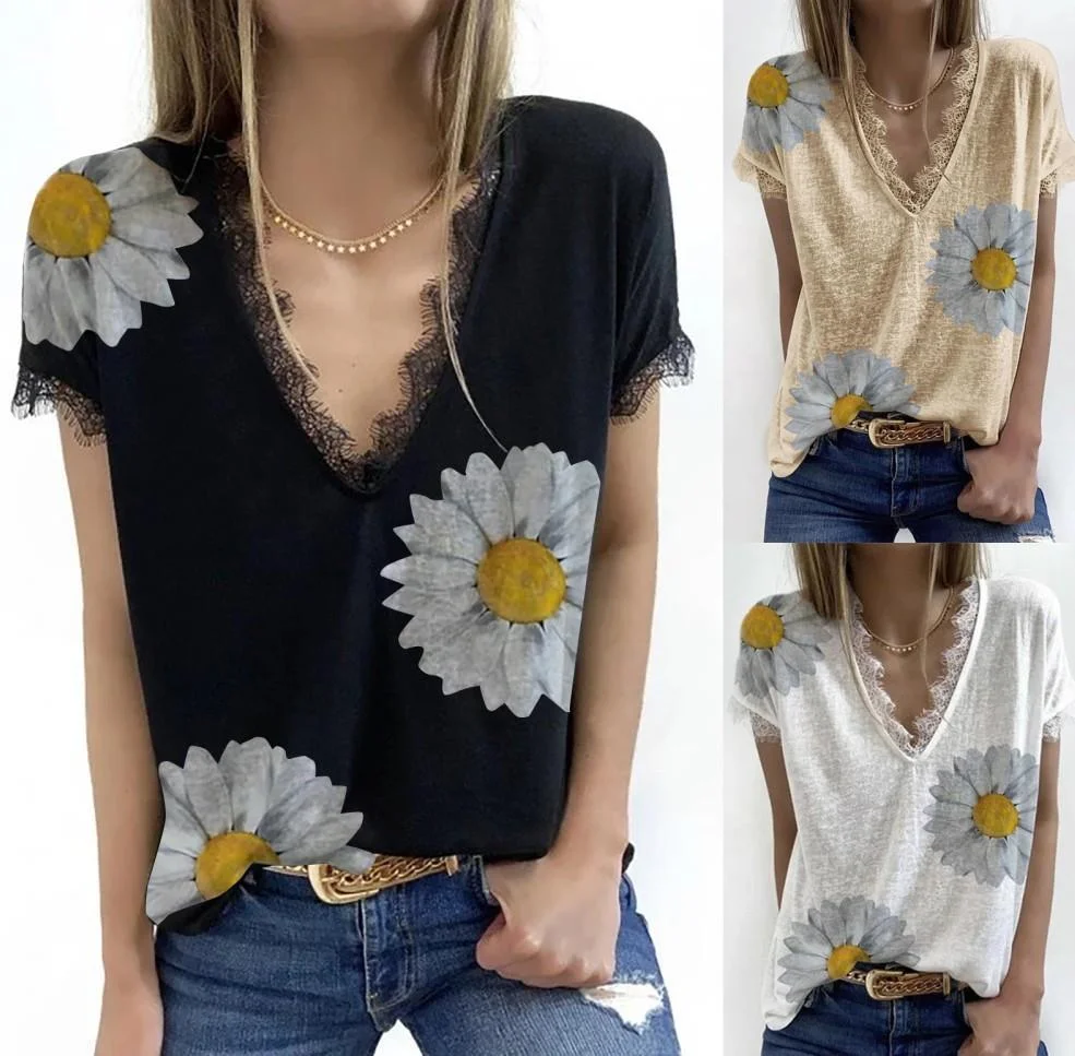 2021 Chrysanthemum Lace T-Shirt