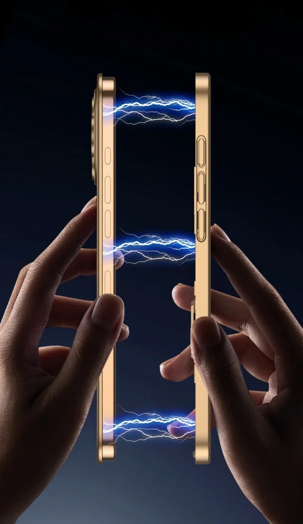 Suitable For Apple 16promax Mobile Phone Case Frosted Magnetic Suction Protective Cover Two In One