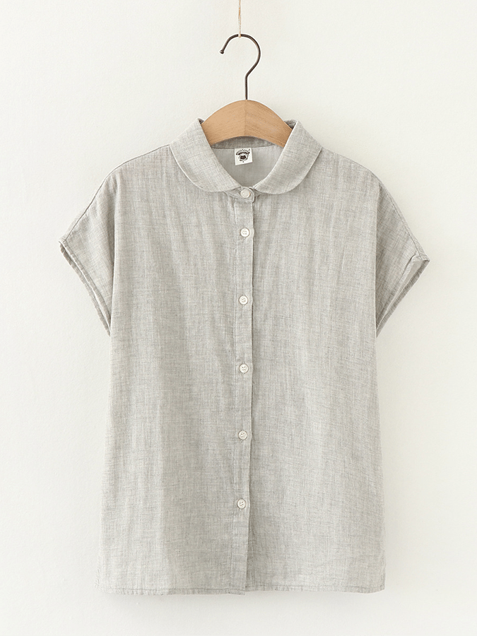 Women's Breathable Cotton Short Sleeve Shirt