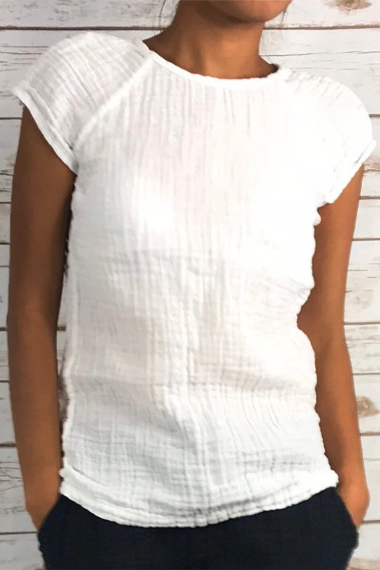 Raglan sleeves Gauze T-Shirt