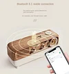Vintage Sleep Sound Machine Sunrise Simulation Wake-up Alarm Clock Bedside Night Light Imitation Wood Grain White Noise Sound Machine