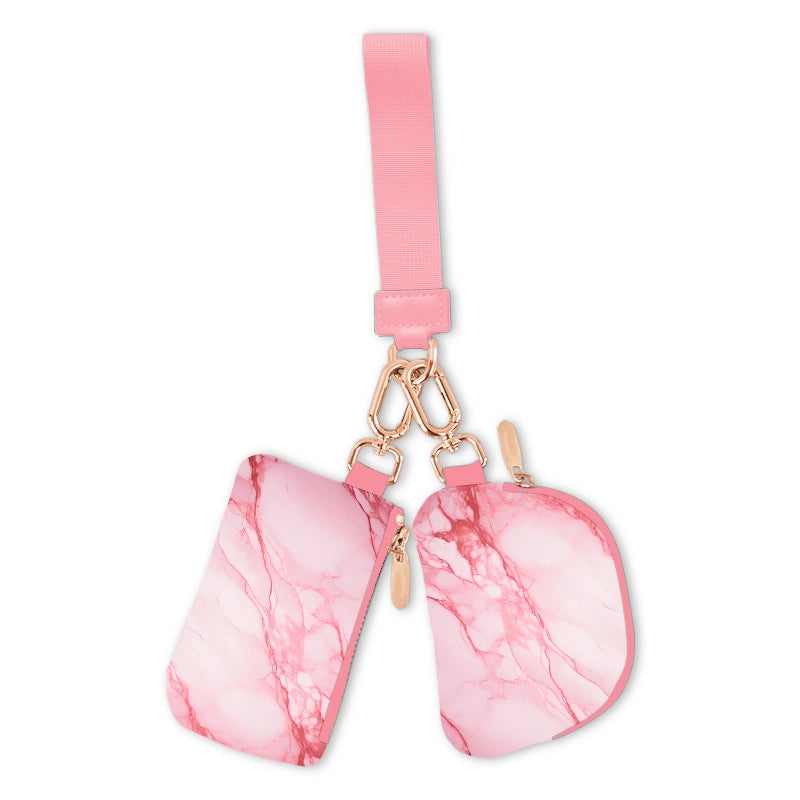 Women’s Solid Color Nylon Side Zipper Coin Purses