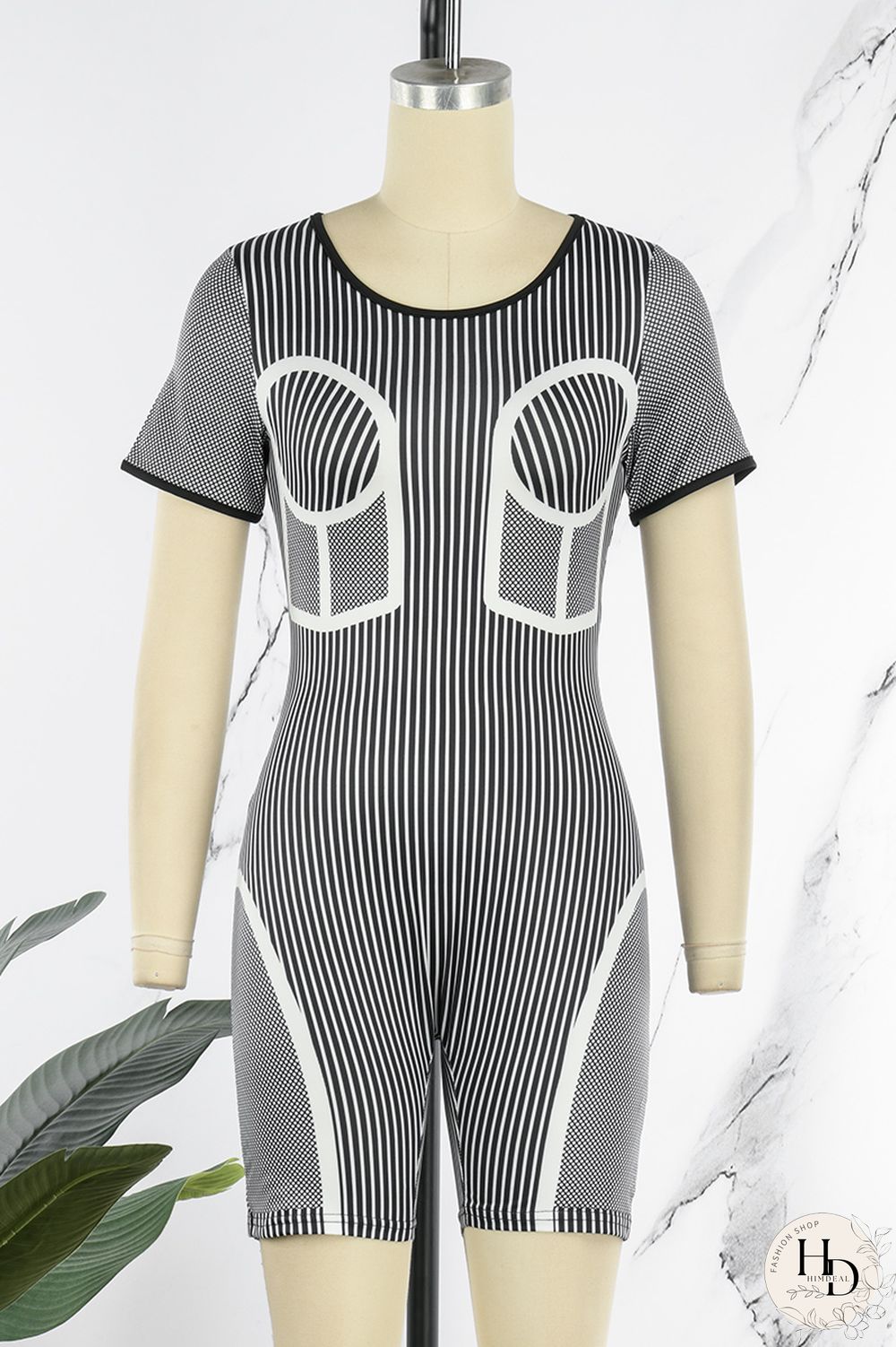 Pink Sexy Striped Print Patchwork O Neck Skinny Jumpsuits